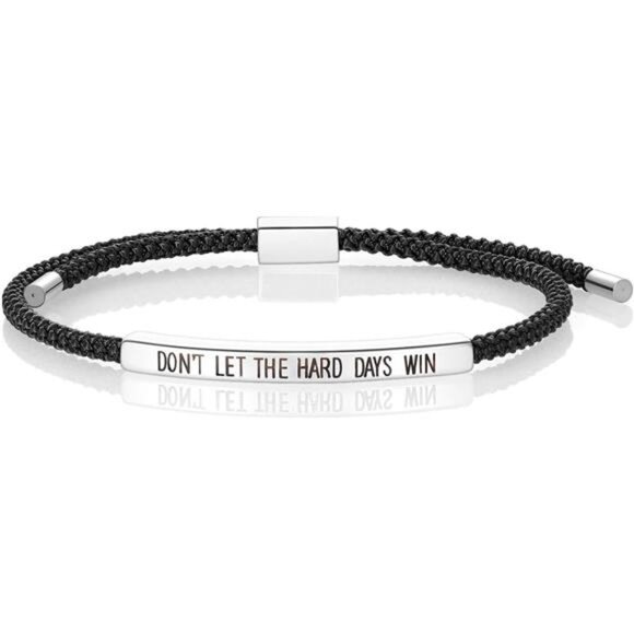 Inspirational Bracelet Womens Mens Adjustable Braided Wrap Stainless Steel Jewel - Picture 1 of 7